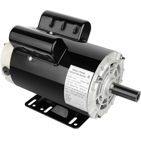 Air Compressor Motor 5HP, Industry AC Motor, Electric Motor 184T Frame Farm Duty Motor, 1750 RPM TEFC 208-230V 28.5-27.0 CW/CCW in Kuwait