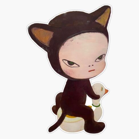 Yoshimoto Nara Kitty Girl Bumper Sticker Vinyl Decal 5" in Saudi Arabia