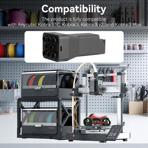 8 Colors Filament Hub Achieve 8-Color Printing High-Precision Filament Switching Compatible with Anycubic Kobra 3/3 V2 ACE Pro, Kobra S1 ACE Pro, Kobra 3 Max Combo 3D Printers in Saudi Arabia