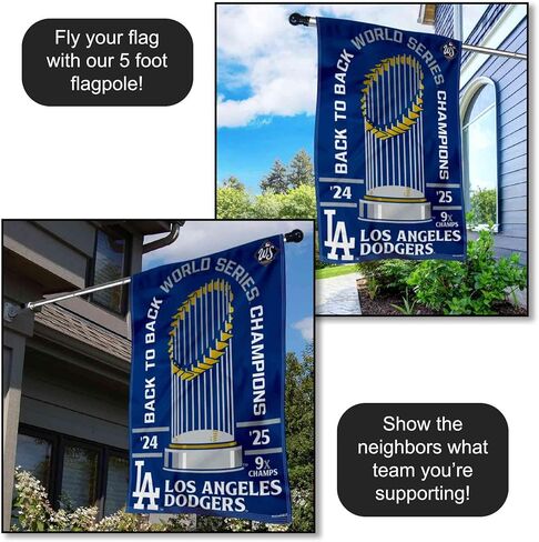 Los Angeles Dodgers 2025 Back to Back World Champions Series House Banner Flag in Saudi Arabia