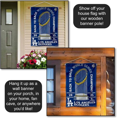 Los Angeles Dodgers 2025 Back to Back World Champions Series House Banner Flag in Saudi Arabia