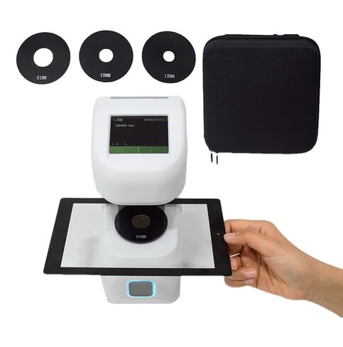 HFBTE Multi Apertures Hazemeter Light Transmission Haze Meter Tester with 3 Test Apertures 21mm 15mm 12mm 2.8 Inches Touch Screen Repeatability 0.02 Mass Storage USB Port Rechargeable Lithium Battery in Saudi Arabia