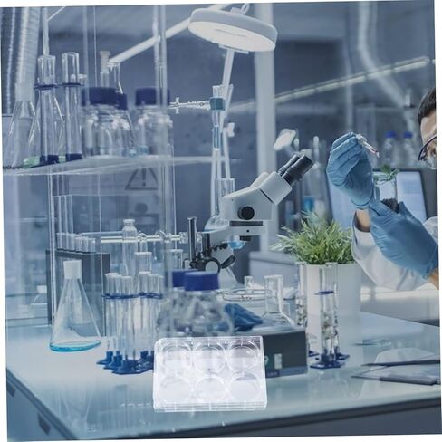 Luxshiny 5pcs 6-Well Cell Culture Plate Lab Equipment Tray Lid for Tissue Culture in Saudi Arabia