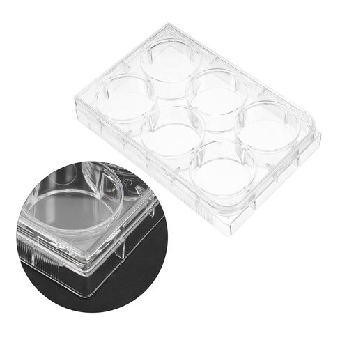 Luxshiny 5pcs 6-Well Cell Culture Plate Lab Equipment Tray Lid for Tissue Culture in Saudi Arabia