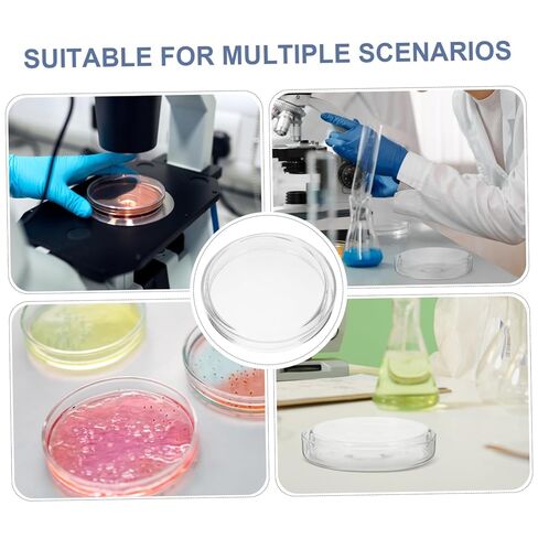GANAZONO 5pcs Agar Culture Dishes Lid for Laboratory Use for Science Experiments and Cell Culture Reusable Petri Plates for Teaching and Research in Saudi Arabia