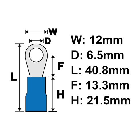 PAPUGA 250PCS 6 AWG 1/4" M6 Insulated Ring Crimp Connector 88A 600V CE for Electrical Terminals in Saudi Arabia