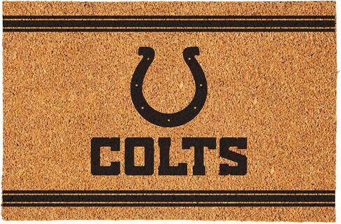 ممسحة أرجل فريق سبورتس أمريكا NFL Indianapolis Colts Coir مقاس 91.44 سم × 60.96 سم، شعار الفريق المرخص رسميًا، سجادة باب أمامية كبيرة جدًا، سجادة مدخل داخلية خارجية، سجادة ترحيب غير قابلة للانزلاق لفناء الشرفة in Saudi Arabia