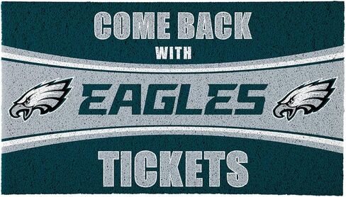 Team Sports America NFL Philadelphia Eagles | Indoor and Outdoor Entryway | 28 x 16 Inches | Non Slip Back | Welcome Floor Mats | Muddy Dog Paws | Front Door Entrance Home Décor in Saudi Arabia