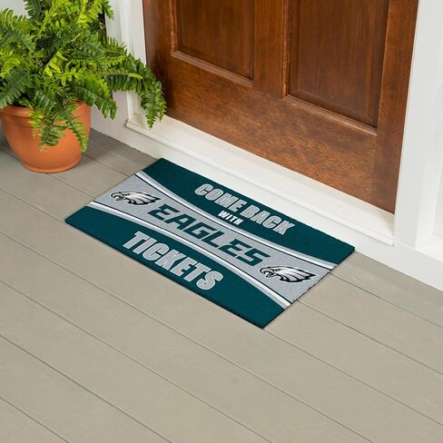 Team Sports America NFL Philadelphia Eagles | Indoor and Outdoor Entryway | 28 x 16 Inches | Non Slip Back | Welcome Floor Mats | Muddy Dog Paws | Front Door Entrance Home Décor in Saudi Arabia
