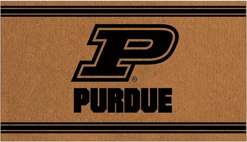 NCAA Purdue University Coir Door Mat, Indoor and Outdoor Entryway, 28 x 16 Inches Non Slip Back Welcome Floor Mats for Muddy Dog Paws, Weather-Resistant Front Door Entrance Home Décor in Saudi Arabia