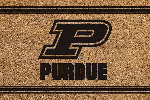 NCAA Purdue University Coir Doormat 36"x24", Officially Licensed Team Logo, 2'x3' Large Front Door Mat, Non-Slip Entrance Rug, Welcome Mat for Porch Patio Deck in Saudi Arabia