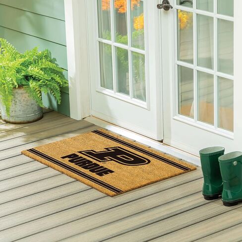 NCAA Purdue University Coir Doormat 36"x24", Officially Licensed Team Logo, 2'x3' Large Front Door Mat, Non-Slip Entrance Rug, Welcome Mat for Porch Patio Deck in Saudi Arabia