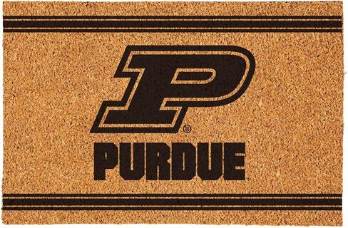 NCAA Purdue University Coir Doormat 36"x24", Officially Licensed Team Logo, 2'x3' Large Front Door Mat, Non-Slip Entrance Rug, Welcome Mat for Porch Patio Deck in Saudi Arabia