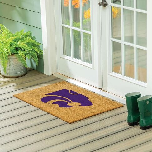 Team Sports America NCAA Kansas State University Coir Doormat 36"x24", Official Full Color Team Logo, Extra Large Front Door Mat, Outdoor Indoor Entrance Rug, Non-Slip Welcome Mat for Porch Patio in Saudi Arabia