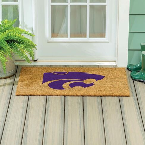Team Sports America NCAA Kansas State University Coir Doormat 36"x24", Official Full Color Team Logo, Extra Large Front Door Mat, Outdoor Indoor Entrance Rug, Non-Slip Welcome Mat for Porch Patio in Saudi Arabia