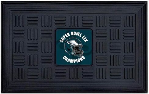 FANMATS 46238 2024-25 Super Bowl LIX Champions - Philadelphia Eagles Medallion Door Mat | Black | 19.5"x31.25" | Super Bowl LIX Champions Logo in Saudi Arabia