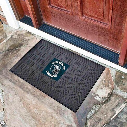 FANMATS 46238 2024-25 Super Bowl LIX Champions - Philadelphia Eagles Medallion Door Mat | Black | 19.5"x31.25" | Super Bowl LIX Champions Logo in Saudi Arabia
