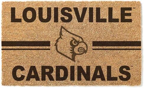 KH Sports Fan Logo Coir, 18x30 Inches, Outdoor Rug Display Your Team Spirit with This Unique Louisville Cardinals Doormat, One Size, Multi in Saudi Arabia