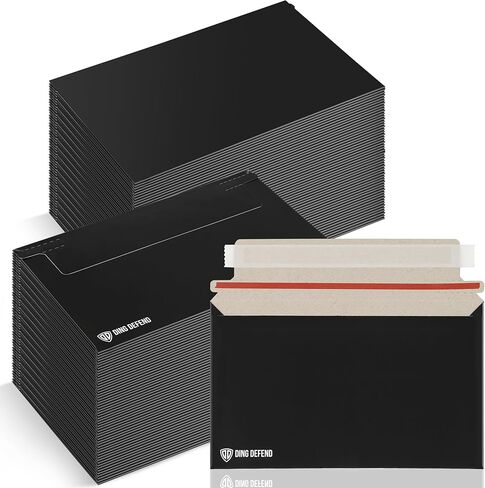Card Shipping Envelopes 110 Pack - 7 x 4.35 Inches Trading Cards Self-Adhesive Black Mailers, Perfect Fit for Ding Defend Protectors Semi-Rigid Sleeves & Toploaders - Hobby Mailing Supplies in Saudi Arabia