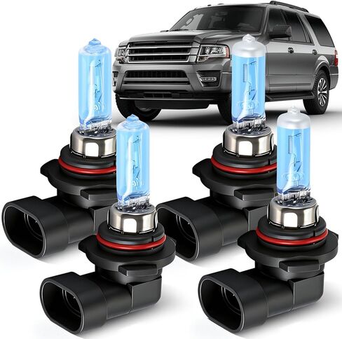 OQSNCV Fit for Ford Expedition 2003 2004 2005 2006 Halogen Headlight Bulbs, 9005 High Beam+ 9006 Low Beam light Headlamp Replacement Bulbs Kit, Pack of 4 in Saudi Arabia