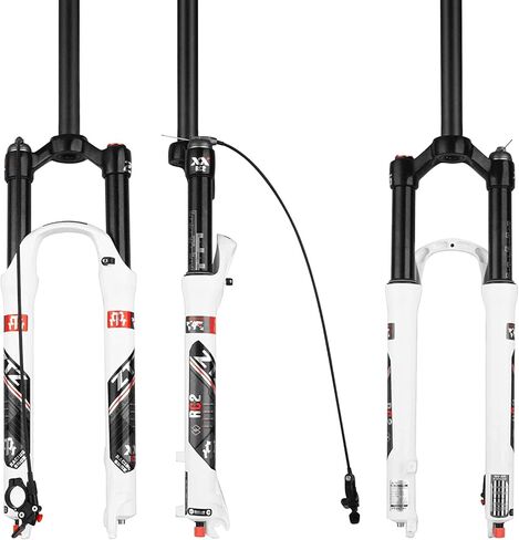 شوكة تعليق هوائية ZTZ MTB، تناسب الدراجة الجبلية 26/27.5/29 بوصة، سفر 120 مم، ضبط الارتداد، QR 9 مم، قفل يدوي/عن بعد، شوكة أمامية للدراجات الجبلية XC/AM، خفيفة للغاية in Kuwait