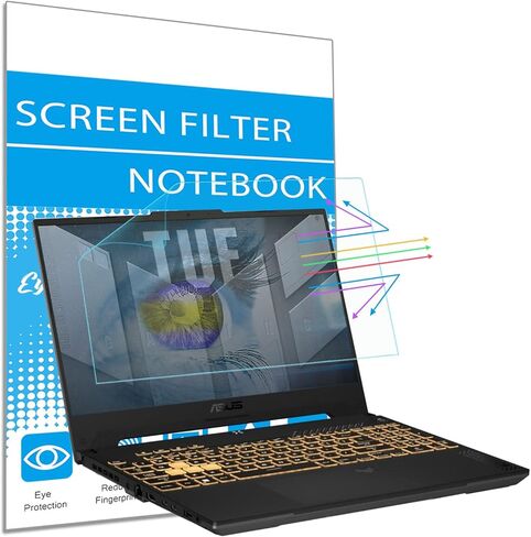 Anti Blue Light Screen Protector For ASUS TUF 15.6 Inch Gaming Laptop, ASUS VivoBook 15, ZenBook 15/ZenBook Pro 15, Rog Zephyrus G15, TUF A15 F15, Blue Light Blocking & Anti Glare Screen Filter in Saudi Arabia