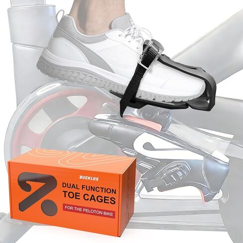 Bucklos Toe Cage for Peloton Bike + - Pedals,Convert Look Delta to Dual Function Pedal Ride with Sneakers or Peloton Shoes,Indoor Exercise Bike Accessories for Friends, Family, Spin Class in Saudi Arabia
