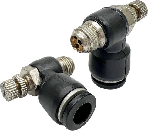 قطعتان من الضغط الهوائي لتوصيل صمام التحكم في تدفق الهواء، أنبوب 8 مم OD × 1/8 بوصة PT ذكر الخيط، صمام التحكم في سرعة الهواء الهوائي 90 درجة (SL8-01) in Kuwait