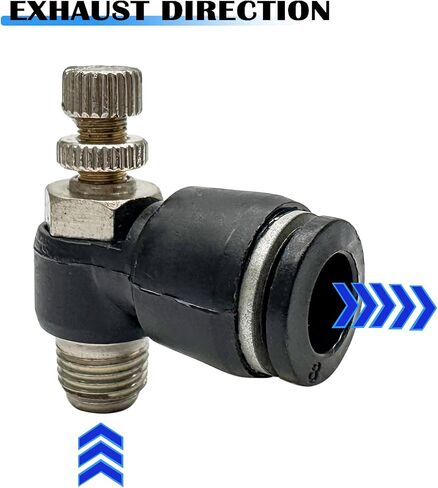 قطعتان من الضغط الهوائي لتوصيل صمام التحكم في تدفق الهواء، أنبوب 8 مم OD × 1/8 بوصة PT ذكر الخيط، صمام التحكم في سرعة الهواء الهوائي 90 درجة (SL8-01) in Kuwait