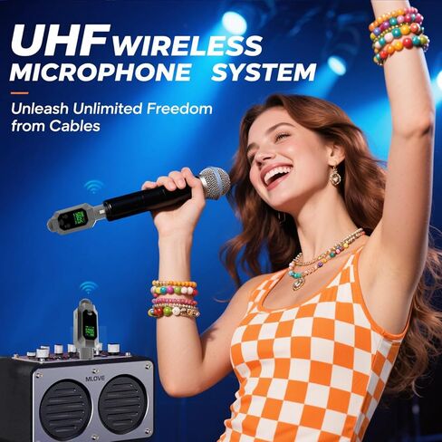 Wireless XLR Transmitter & Receiver: UHF XLR Microphone Wireless System for Condenser/Dynamic Mics, Mixers, Guitar, PA System in Kuwait