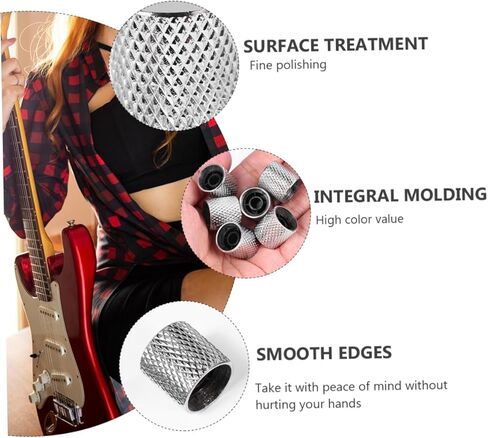 Abaodam 6pcs Guitar Knob Bass Tone Knob Metal Flat Guitar Replacement for Electric Bass in Kuwait