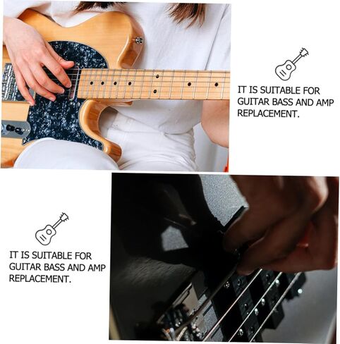 Abaodam 6pcs Guitar Knob Bass Tone Knob Metal Flat Guitar Replacement for Electric Bass in Kuwait