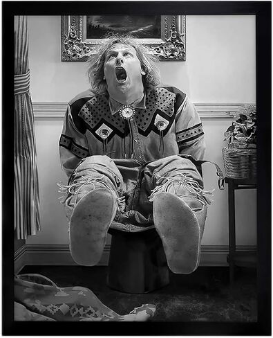 Funny Bathroom Wall Art Set of 4,Black and White Wall Decor Movie Posters Prints,Vintage Humor Bathroom Decor Wall Art for Toilet Restroom Signs,Unframed,8x10inch in Kuwait