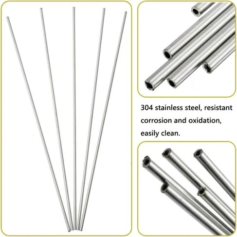 304 Stainless Steel Round Capillary Straight Tube 4x2mm 8x6mm 13x11mm 14x12mm 10x8mm 16x14mm18x16mm 250mm/500mm Long(250mm,OD 13 x ID 11mm 1pcs) in Saudi Arabia