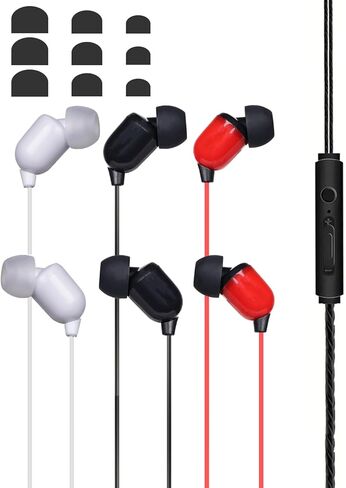 سماعات أذن سلكية طولها 10 أقدام مع ميكروفون 3 سماعات سماعات سلك طويلة في الأذن مع مقاطع ذي طوق وقبعات للكمبيوتر الهاتف البث المباشر البث عبر الإنترنت in Kuwait