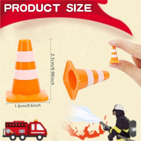 100 Pack 1 Inch Mini Traffic Cones Plastic Orange Construction Cones Small Traffic Cones for Sports Road Sign Construction Theme Party Indoor Outdoor Games in Saudi Arabia
