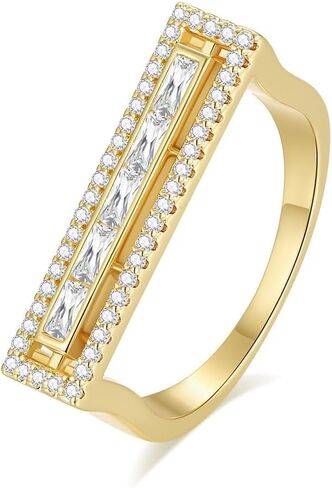 14K Gold Moissanite Ring for Women, Hip Hop Emerald Cut with Halo, Bold Statement for Engagement and Birthday in Saudi Arabia