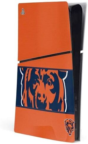 غلاف Skinit المخصص للألعاب متوافق مع وحدة التحكم PS5 Slim Digital Edition - تصميم مرخص رسميًا من NFL Chicago Bears in Kuwait