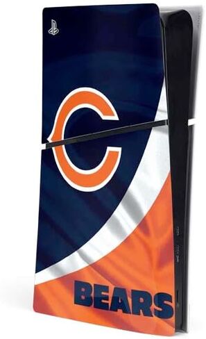 غلاف Skinit المخصص للألعاب متوافق مع وحدة التحكم PS5 Slim Digital Edition - تصميم مرخص رسميًا من NFL Chicago Bears in Kuwait