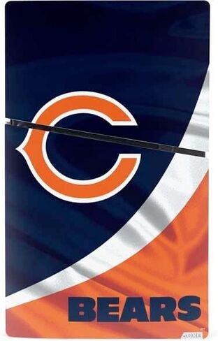 غلاف Skinit المخصص للألعاب متوافق مع وحدة التحكم PS5 Slim Digital Edition - تصميم مرخص رسميًا من NFL Chicago Bears in Kuwait