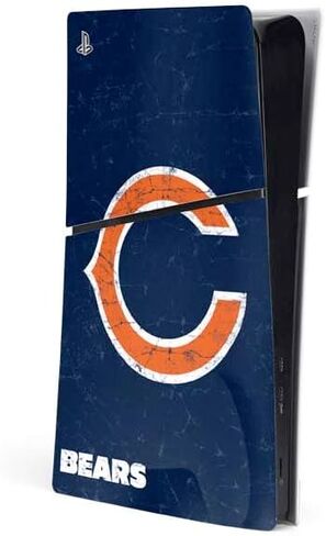 غلاف Skinit المخصص للألعاب متوافق مع وحدة التحكم PS5 Slim Digital Edition - تصميم مرخص رسميًا من NFL Chicago Bears in Kuwait