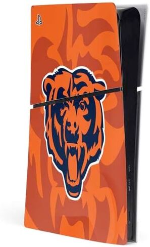 غلاف Skinit المخصص للألعاب متوافق مع وحدة التحكم PS5 Slim Digital Edition - تصميم مرخص رسميًا من NFL Chicago Bears in Kuwait