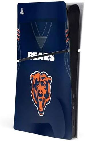 غلاف Skinit المخصص للألعاب متوافق مع وحدة التحكم PS5 Slim Digital Edition - تصميم مرخص رسميًا من NFL Chicago Bears in Kuwait