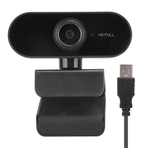 Ymiko 1080P HD Computer Webcam with Microphone USB Camera for Video Call Desktop Plug and Play Online Teaching Black (Black) in Saudi Arabia