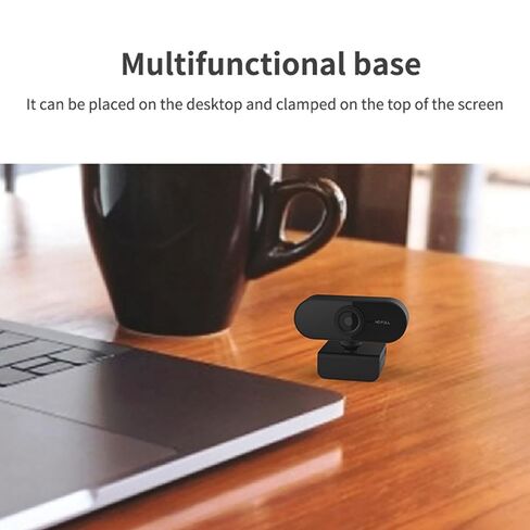 Ymiko 1080P HD Computer Webcam with Microphone USB Camera for Video Call Desktop Plug and Play Online Teaching Black (Black) in Saudi Arabia