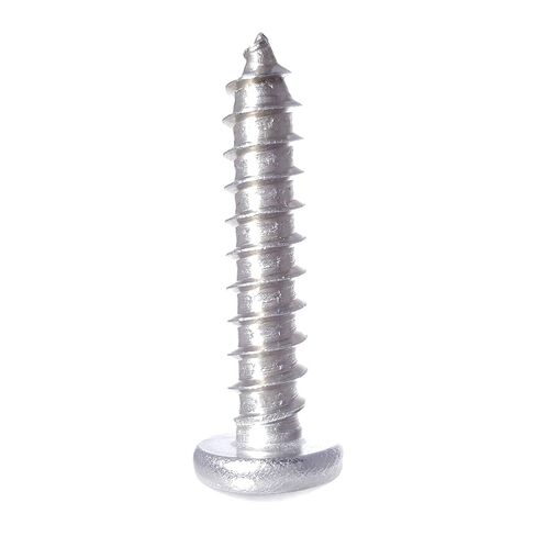 #4 x 3/8" Pan Head Sheet Metal Screws, Full Thread, Square Drive, Stainless Steel 18-8, Bright Finish, Self-Tapping, Quantity 100 Pieces by Fastenere in Saudi Arabia