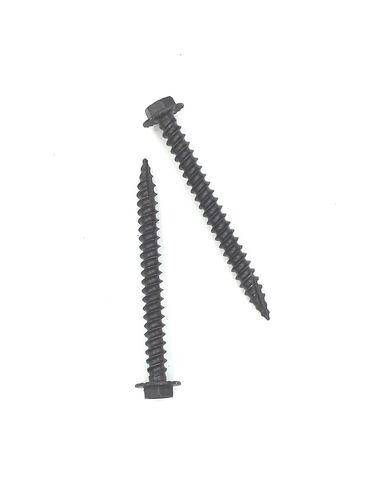 #10 x 2" Hex Washer Head Sheet Metal Screw #8 Head Type 17 Point FWD Serrations (500, Bronze) in Saudi Arabia