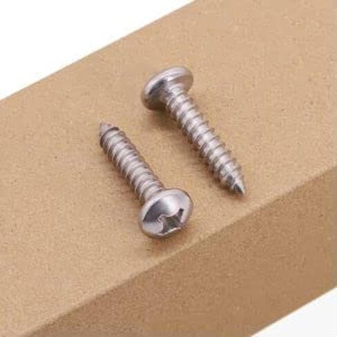 #10 x 3/4" Pan Head Phillps Drive Self Tapping Screws, 304 Stainless Steel, Round Head Sheet Metal Tek Screws, 60 PCS in Saudi Arabia