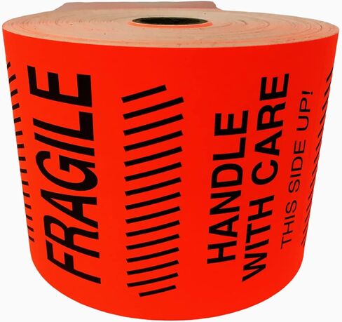 LabelsandMore 4"x6" Fragile /// This Side Up /// - Warehouse Pallet Shipping Stickers | Bright Self-Adhesive Labels | (1 Roll, 250 Labels) in Saudi Arabia