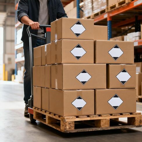 FunooFuno 500 Pcs Limited Quantity Exception Labels - 4 x 4 Inch Diamond Limited Quantity Stickers Labels for Shipping Dangerous Materials, Hazardous Goods, or Hazmat Packing in Kuwait